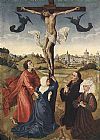 Rogier Paintings - Crucifixion Triptych central panel by Rogier van der Weyden